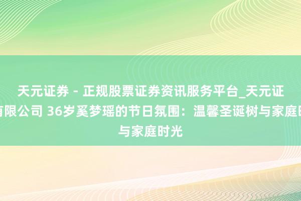 天元证券 - 正规股票证券资讯服务平台_天元证券有限公司 36岁奚梦瑶的节日氛围：温馨圣诞树与家庭时光