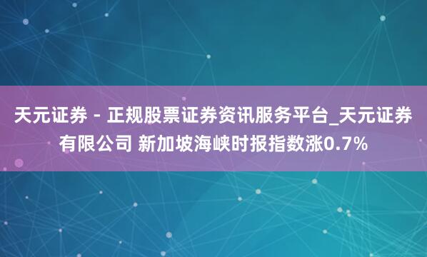 天元证券 - 正规股票证券资讯服务平台_天元证券有限公司 新加坡海峡时报指数涨0.7%
